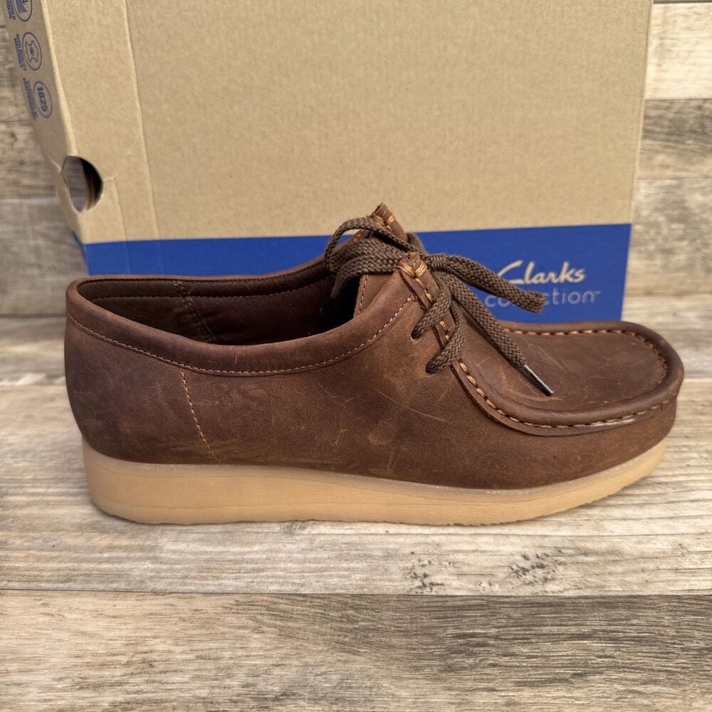 Clarks Padmora Women’s Moc Toe Shoes Brown Smooth Leather Size 8.5 New - Picture 9 of 16
